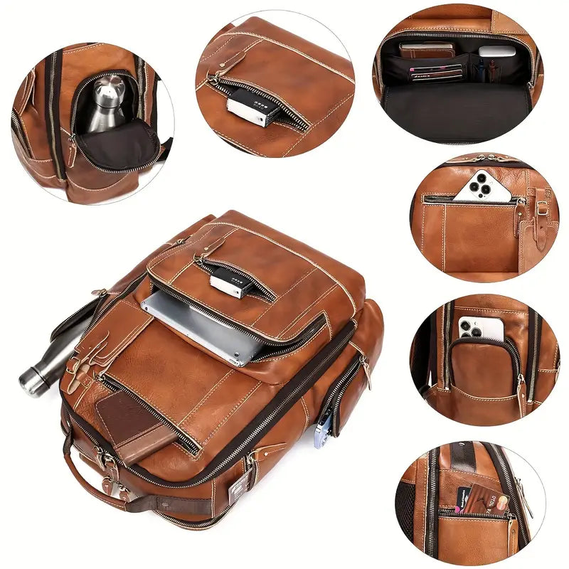 Tan Leather Backpack | Corbinian