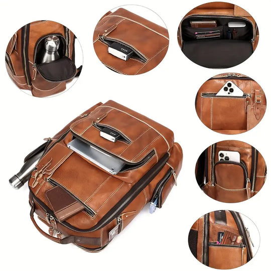 Tan Leather Backpack | Corbinian