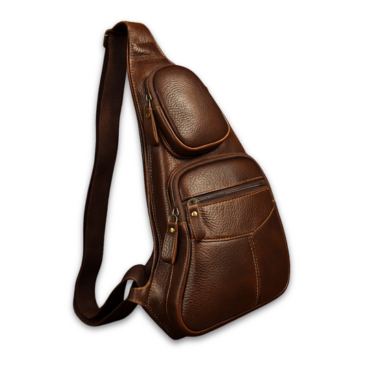 Adjustable Vintage Leather Sling Bag | Vance